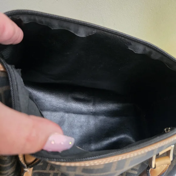 Vintage Fendi Zucca Brown Monogram Canvas Top Handle Boston Bag - Picture 14 of 16